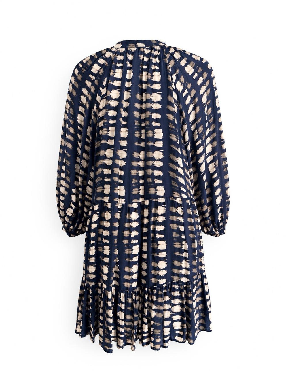 APIECE APART NEW YORK MITTE TIERED PRINTED CREPE DE CHINE MINI DRESS SZ M - Picture 3 of 5